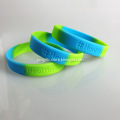 Segment Debossed Silicone Wristbands - 180mmx12mmx2mm